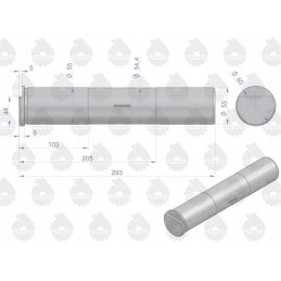 Apvalios ašies kaištis st tipo c 360 originalus ursus