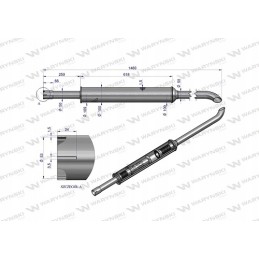 Duslintuvas 1460mm mf3 inox warynski