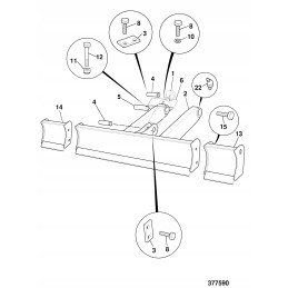 Mini jcb rankos kaištis 801 811 50185