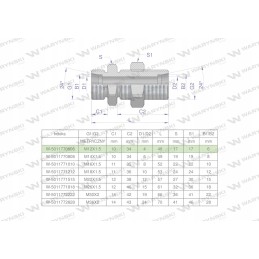 Hidrometrinė pertvaros jungtis bb m12x1 5 06l