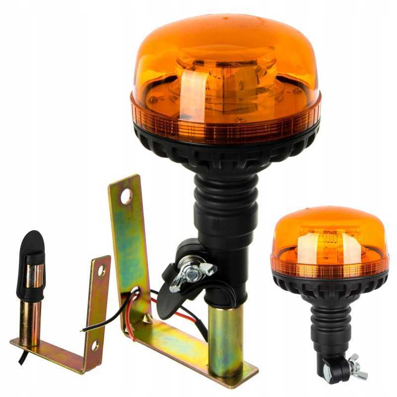 Įspėjamoji lemputė 36 led 12v 24v su u laikikliu