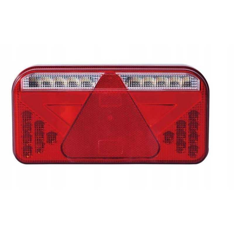 Galinis žibintas su trikampiu, 61LED, kairysis, 5 funkcijos