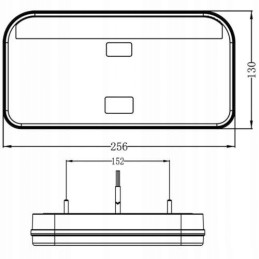Galinis žibintas su trikampiu, 61LED, kairysis, 5 funkcijos
