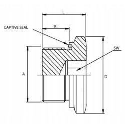 Kištukas su sandarikliais m16x1 5