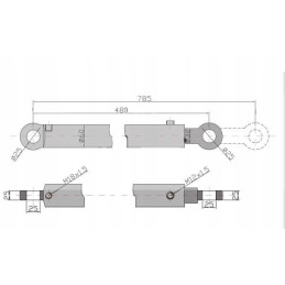 Hidraulinis vairo stiprintuvo cilindras tuz c 385 c385