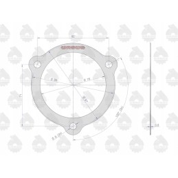 Dangtelio tarpinė, sankabos velenas, krazelitas 0 8mm plienas