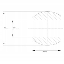 Apatinės svirties rutulys, kategorija 2 2 oe28 4 56x45mm