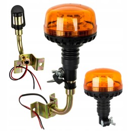 LED įspėjamoji lemputė 12v 24v pasukamas laikiklis