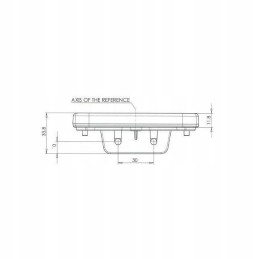 Stačiakampis priekinis gabaritinis žibintas, LED 12 24v
