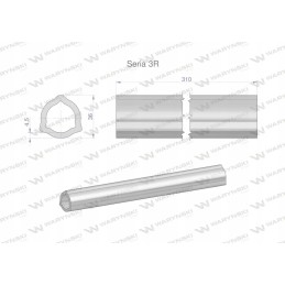 Vidinis vamzdis serija 3r skirtas 460 velenui, šarnyrinis