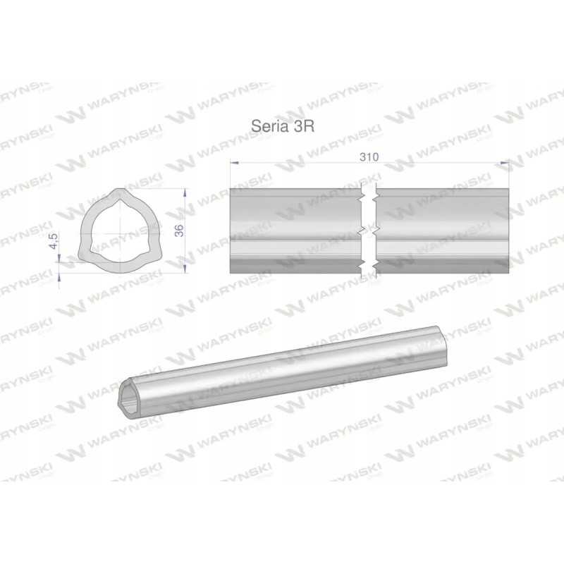 Vidinis vamzdis serija 3r skirtas 460 velenui, šarnyrinis