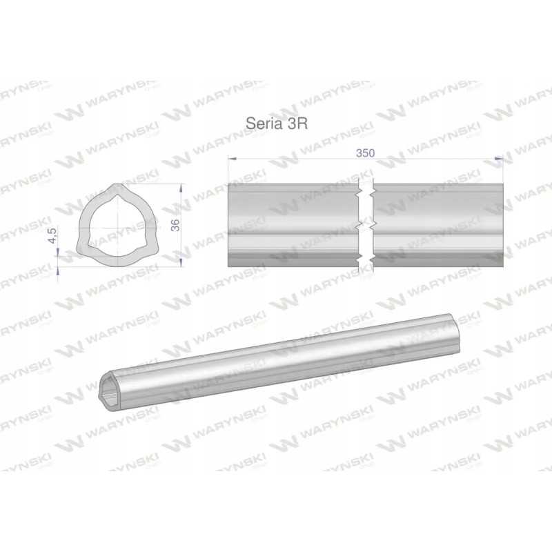 Vidinis vamzdis, serija 3r, skirtas 510 velenui, šarnyrinis