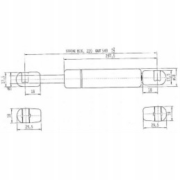 Dujinė spyruoklė 549 mm 180n tipo c stabilus