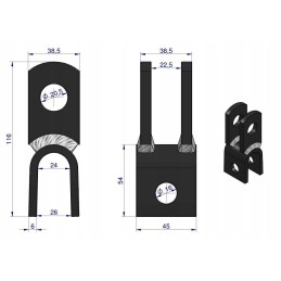 PC 330 viršutinės pakabos šakės