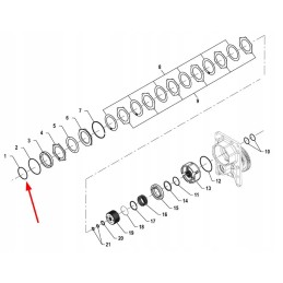 Pis07010069 PTO sankabos krepšelio sandarinimo žiedas 94 92 x 2 62