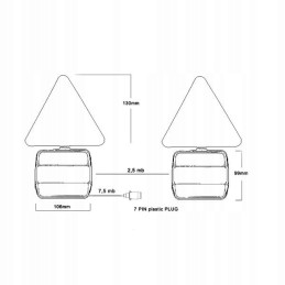 LED galinis žibintas 5 funkcijos b cz 12 24v 2 vnt
