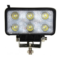 Darbinė lempa 6 LED halogeninė stačiakampė 18w 12 24v