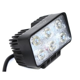 Darbinė lempa 6 LED halogeninė stačiakampė 18w 12 24v
