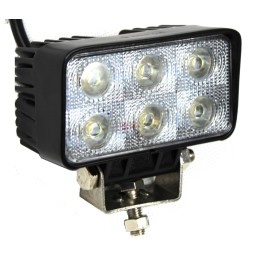 Darbinė lempa 6 LED halogeninė stačiakampė 18w 12 24v