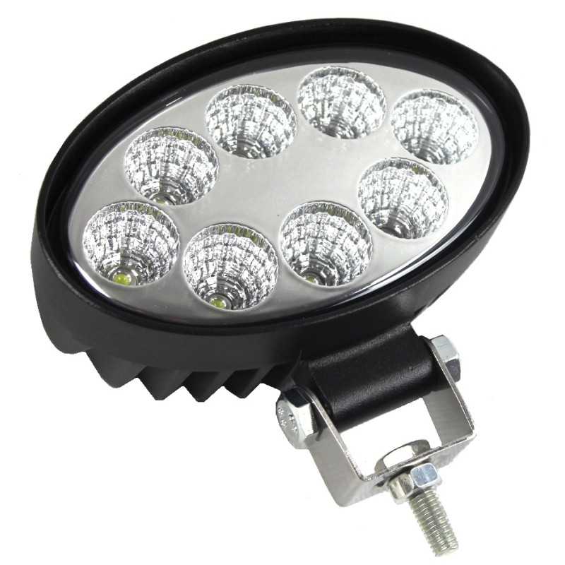 Darbinė lempa 8 LED ovali halogeninė 12 24v mega galia