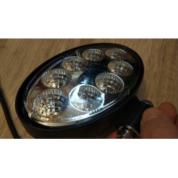 Darbinė lempa 8 LED ovali halogeninė 12 24v mega galia