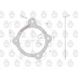 Valandų skaitiklio dangtelio tarpinė krazelitas 0 8