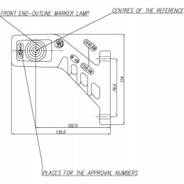 Priekinis ir galinis gabaritinis ir gabaritinis žibintas 30 kairėje