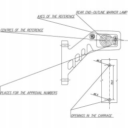 Priekinis ir galinis gabaritinis ir gabaritinis žibintas 30 kairėje