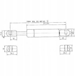 Dujinė spyruoklė 500 mm 150n tipo c stabilus
