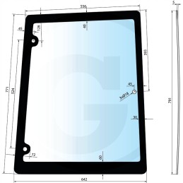 Dešinės pusės langas s029320 dėklas ih