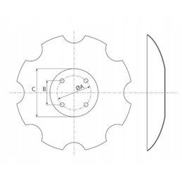 Dantytas diskinių akėčių diskas 620 mm, skirtas Lemken