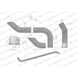 Duslintuvo išleidimo vamzdis re214751 john deere motogen