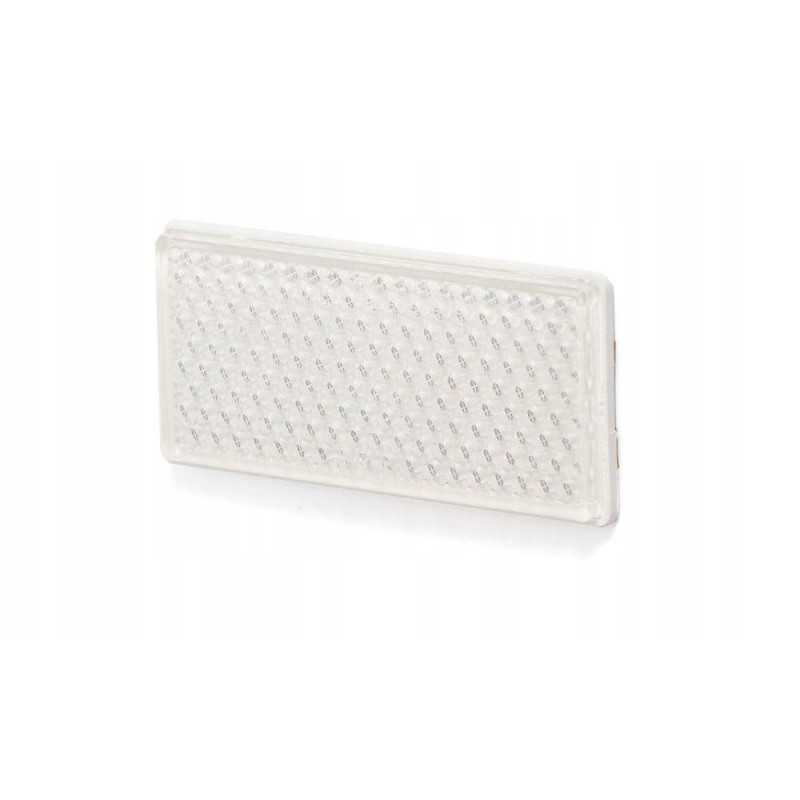 Baltas stačiakampis atšvaitas klijuojamas prie priekabų