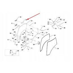 Ts04451044111 dešiniųjų durų vyrių poveržlė
