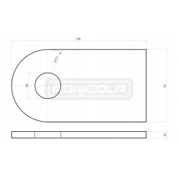 Pavaros cilindro kilpa suvirinimui, 30 mm skylė
