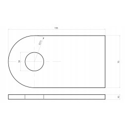Pavaros kilpa suvirinimui, 30 mm hidroliderio anga