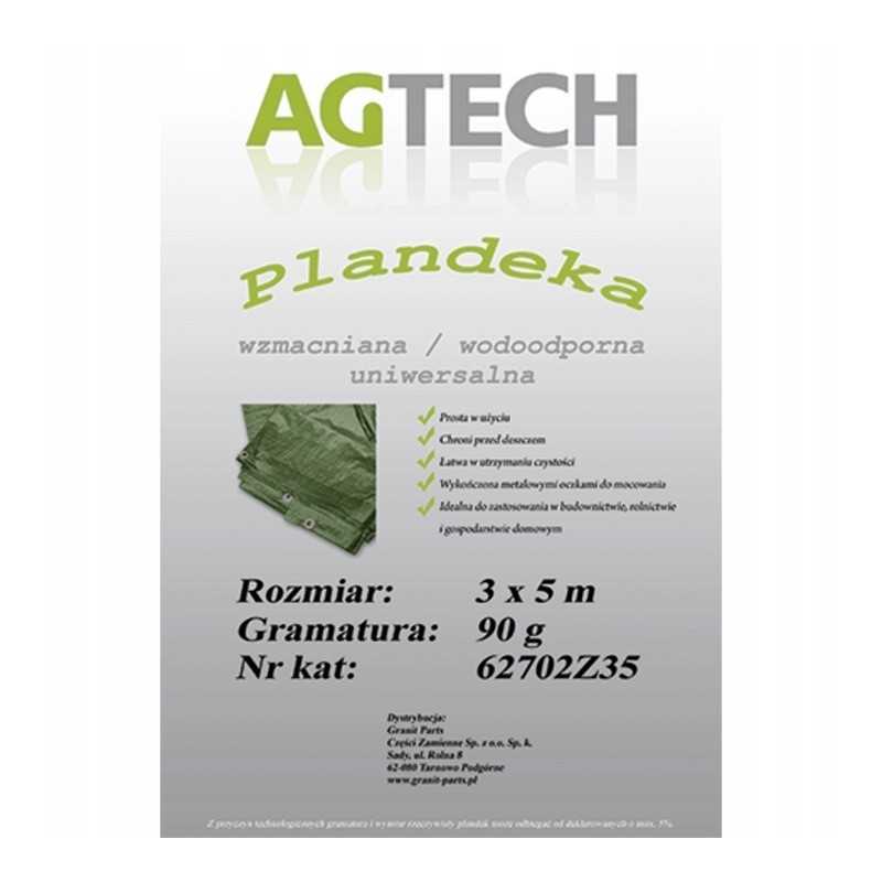 Žalias sustiprintas tentas 3 x 5 m