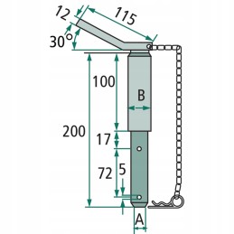 Apatinės jungties kaištis 28mm granitas