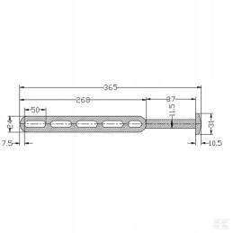 Guminis įtempiklis 365 mm tentams