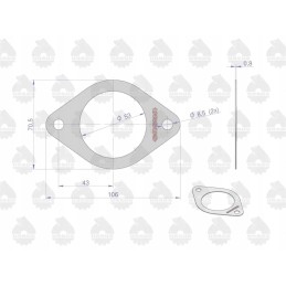 Įsiurbimo kolektoriaus tarpinė krazelitas 0 8mm c 330