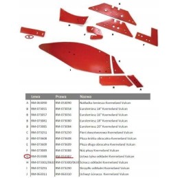 Kverneland Vulcan dešinės galinio purvasaugio juosta