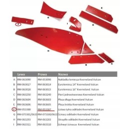 Kverneland Vulcan dešinės galinio purvasaugio juosta