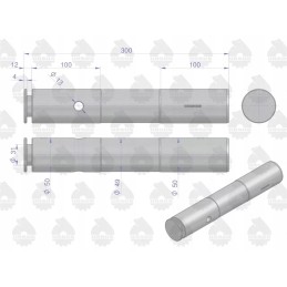 Plokščios ašies kaištis c 330 360 originalus Ursus