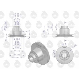 Alkūninio veleno skriemulys mf3 originalus ursus