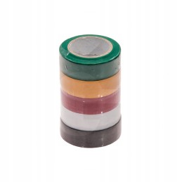 Izoliacinė juosta 19 mm x 5 m juoda balta geltona