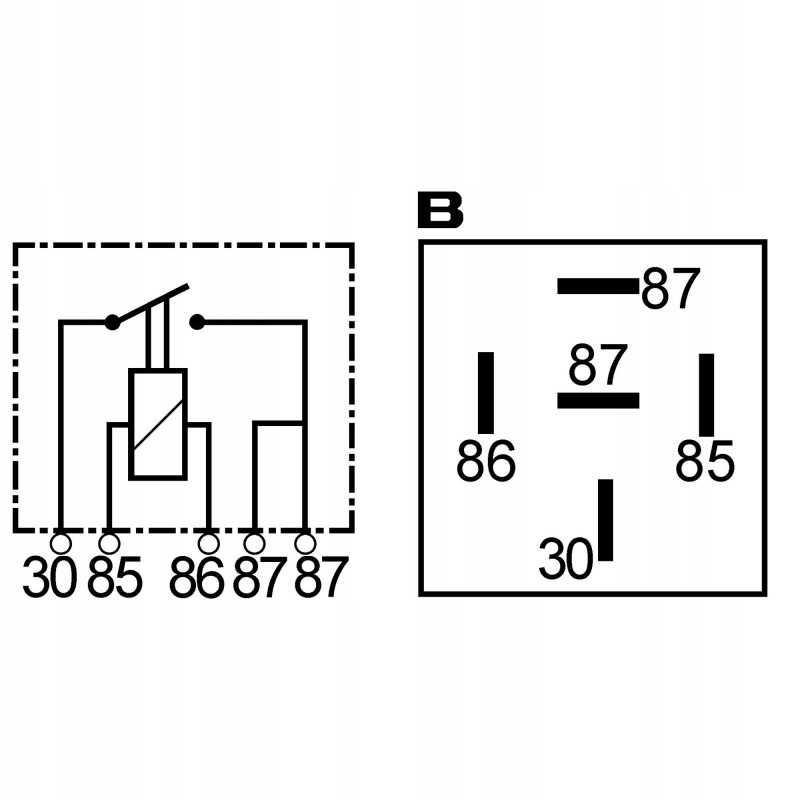 Relė 12v 30a 5 kontaktų tipo fp 02gi