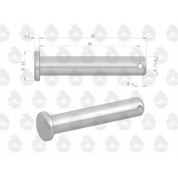 Pc 330 pakabos tvirtinimo kaištis, originalus Ursus