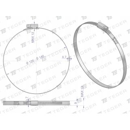 Užveržimo juosta 120 140 sraigių apkaba w2 st