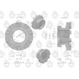 Užrakinimo sankaba mf235 mf3 originalus ursus
