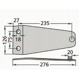 Vejapjovės peilių laikiklis 1040560 Kverneland Deutz Fah